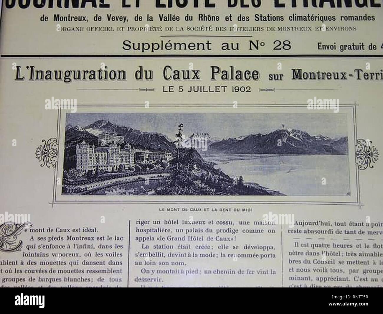 Caux Palace 1902. Foto Stock