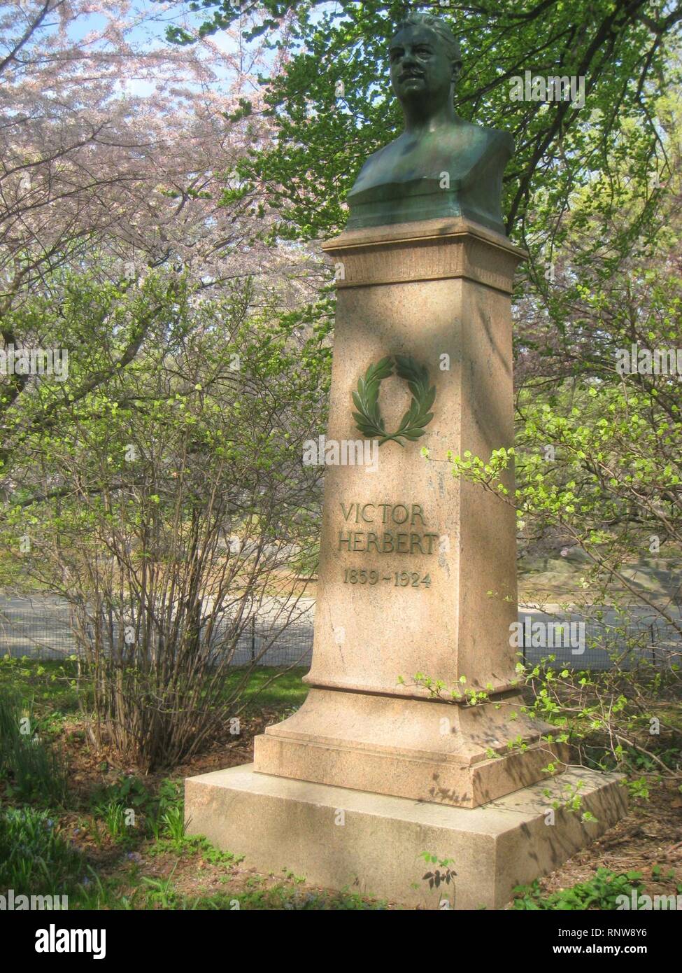 Il Central Park di New York - Victor Herbert statua da Edmund Thomas Quinn - Foto Stock