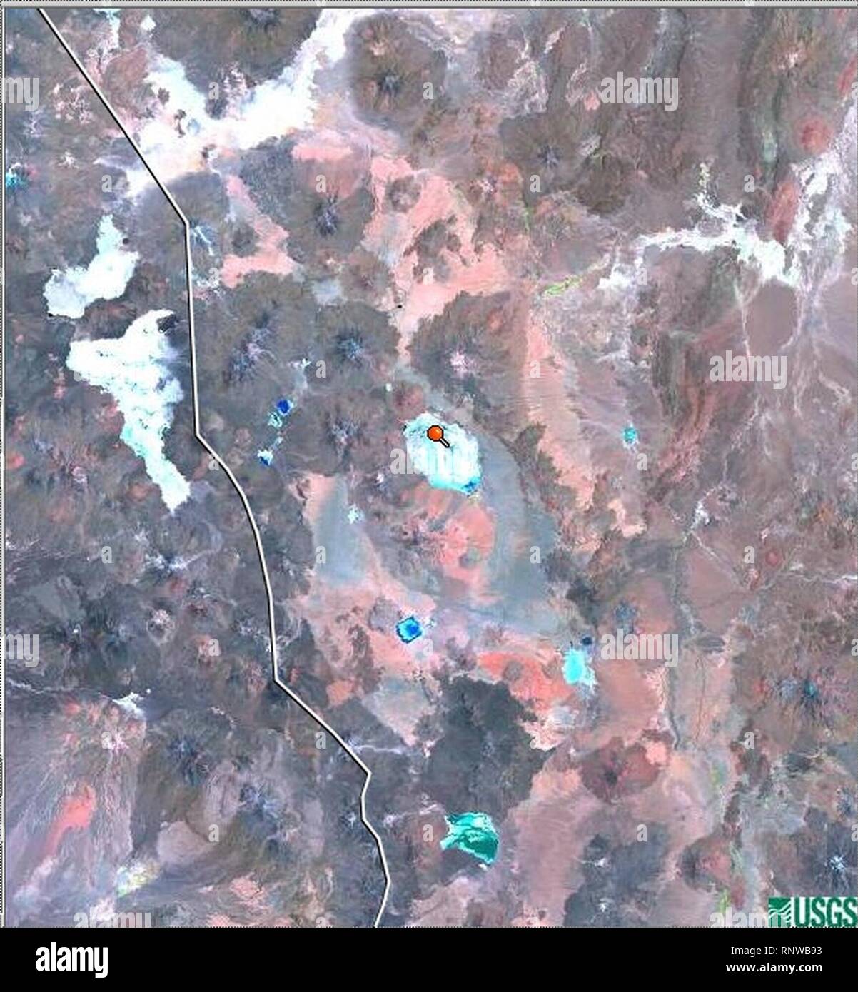 Cerro-Lipez-Landsat-11-247-1999. Foto Stock