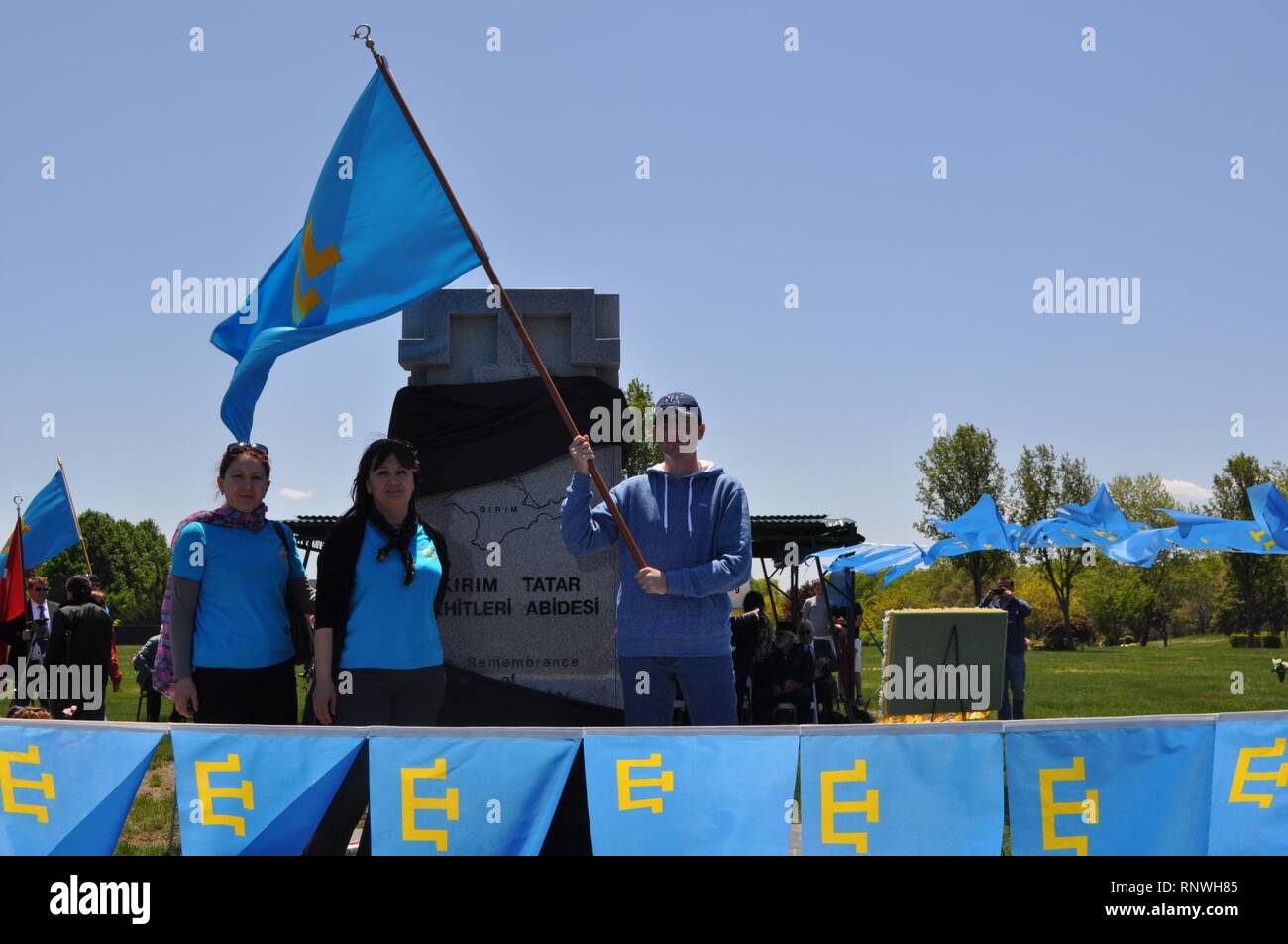 Cerimonia per commemorare il settantesimo anniversario della deportazione dei tartari della Crimea (New York, 2014-05-18). Foto Stock