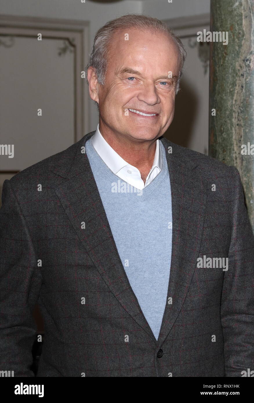 Kelsey Grammer visto durante l'uomo di La Mancha Premere Avvia per l'Opera nazionale inglese della produzione del musical ispirato da Miguel de Cervante il Don Chisciotte, al Coliseum Theatre, St Martin's Lane. Foto Stock