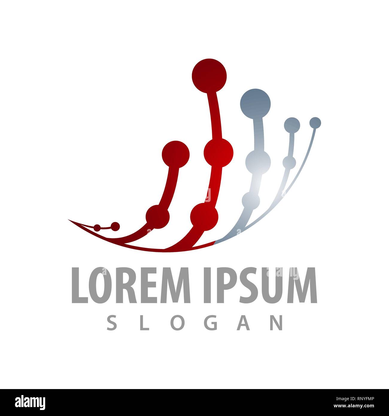 Abstract logo della tecnologia concept design. Simbolo grafico elemento di modello Illustrazione Vettoriale