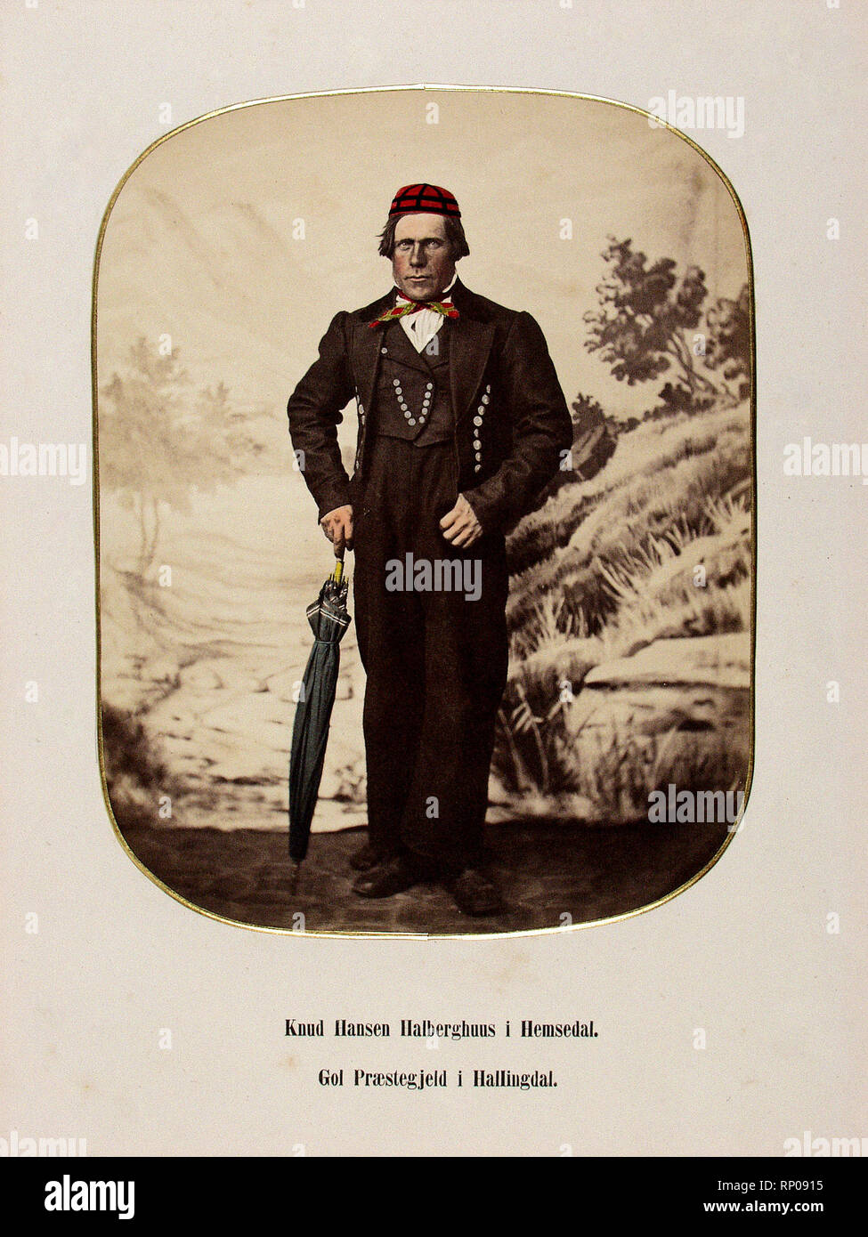 Marcus Selmer - Knud Hansen Halberghuus in Hemsedal Gol Prestegjaeld in Hallingdal, ca. 1857-1870 Foto Stock