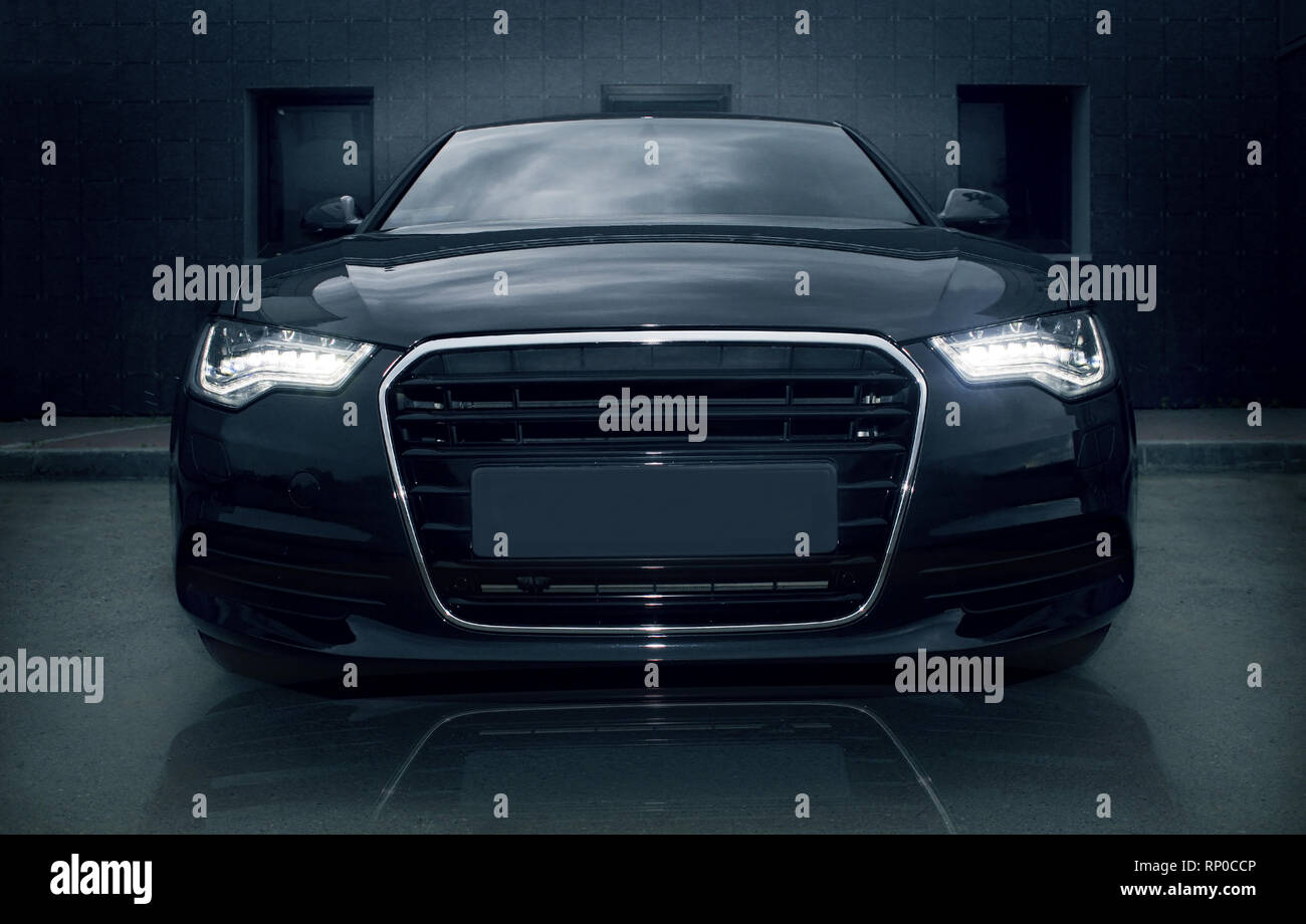Bella black potente vettura sportiva Foto Stock