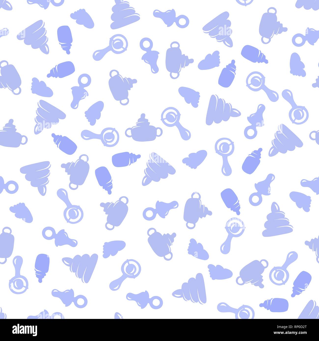 Baby toy seamless pattern sfondo. Illustrazione Vettoriale. Blu. Ragazzo per neonati Illustrazione Vettoriale