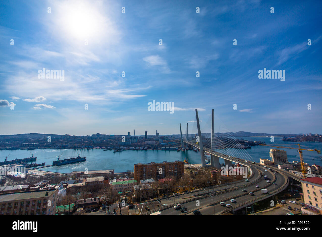 La bella città di Vladivostok in Russia. Foto Stock