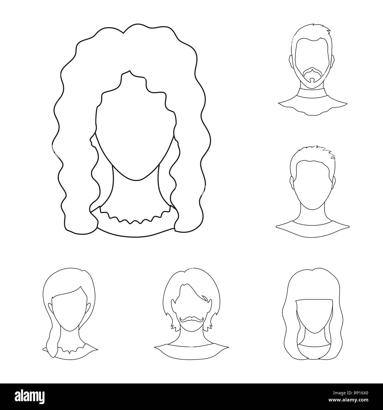 Illustrazione Vettoriale di professionale e foto di segno. Raccolta dei professional e il profilo simbolo azionario per il web. Illustrazione Vettoriale