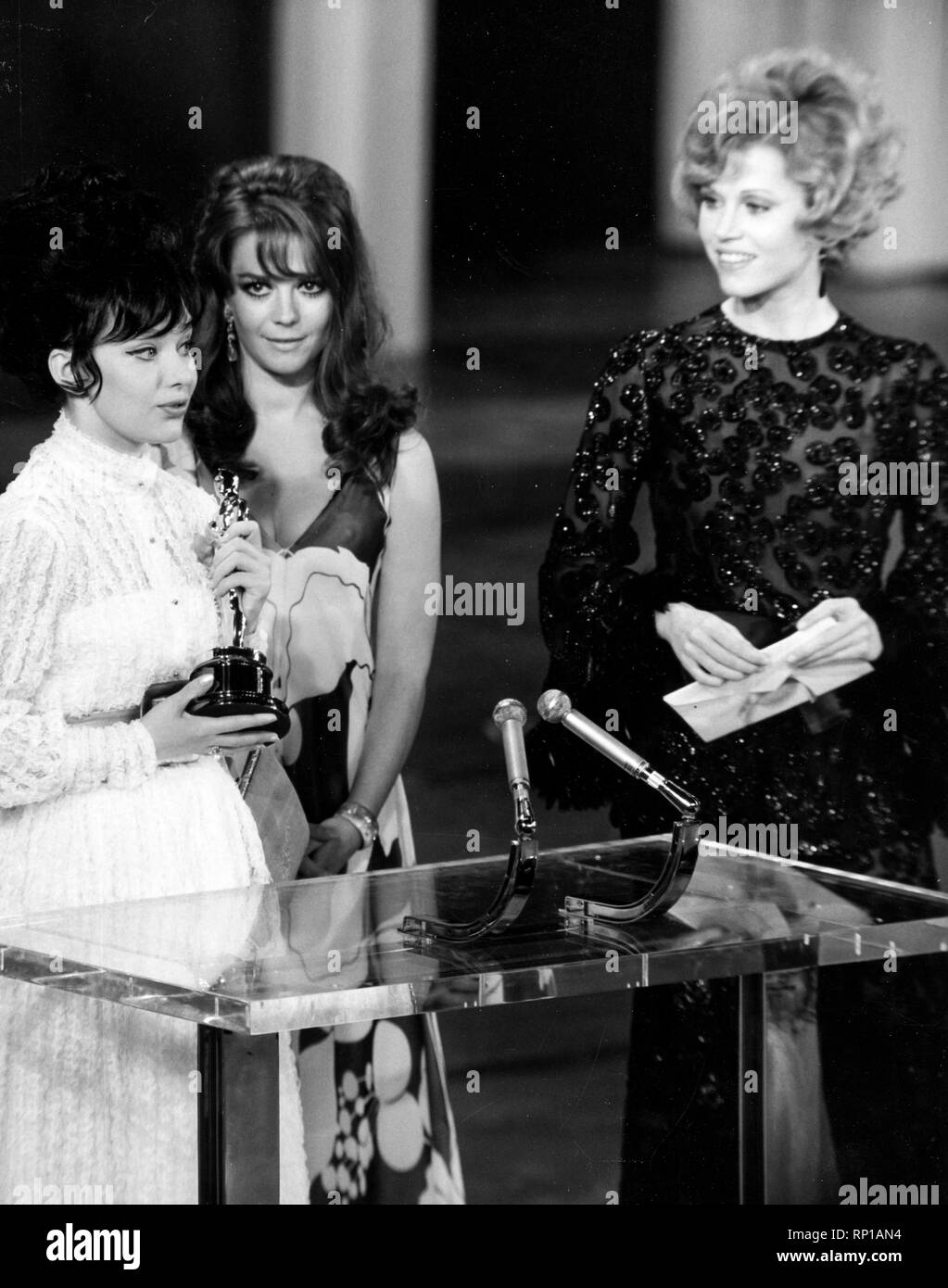 Quarantunesima edizione annuale dei Premi Academy Ludmila Saveleva, Natalie legno, Jane Fonda, 1969 Foto Stock