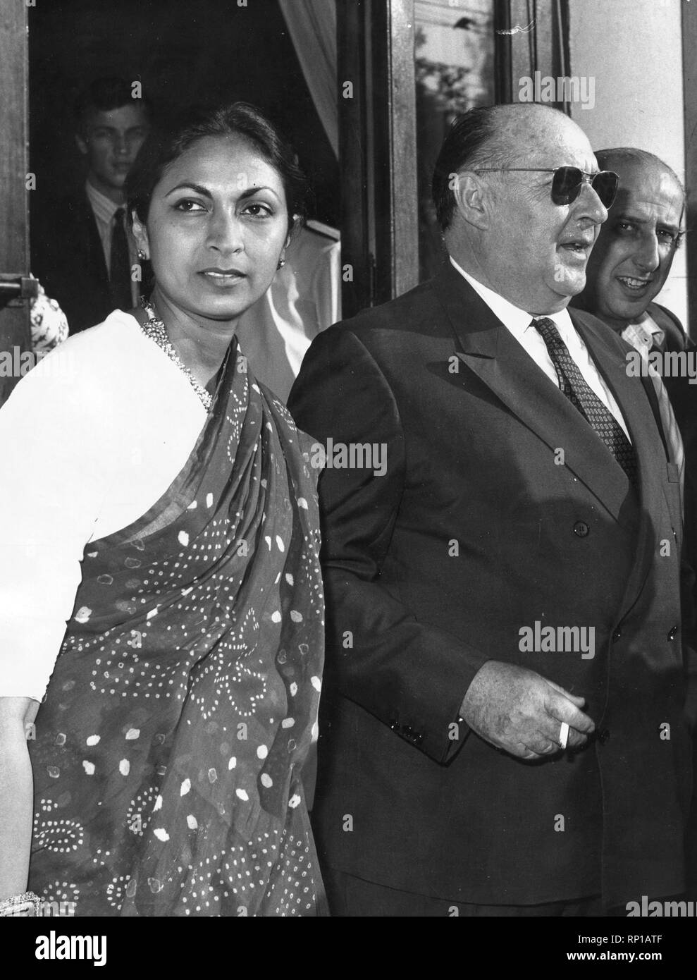 Roberto Rossellini, sonali Das Gupta, 29 festival del cinema di Venezia, 1968 Foto Stock