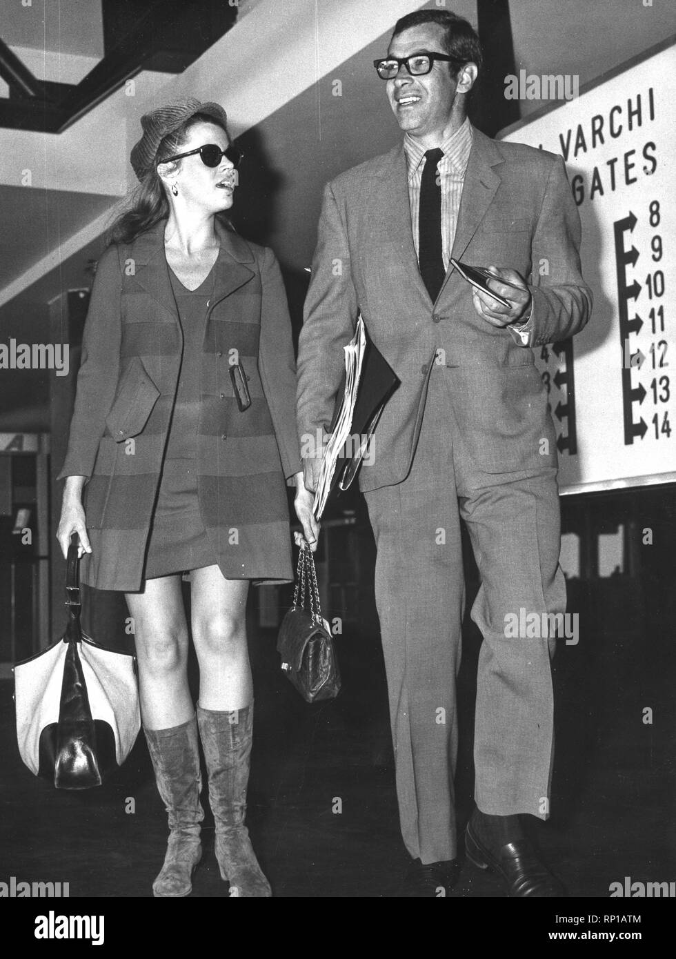 Roger Vadim, Jane Fonda, Roma 1967 Foto Stock