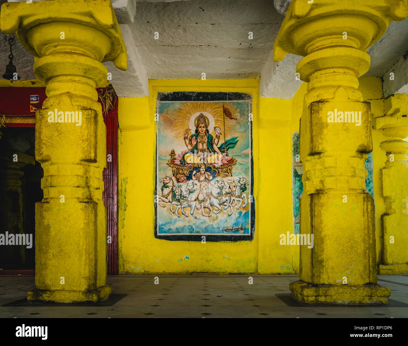 Un tempio in India hampi karnakata Foto Stock