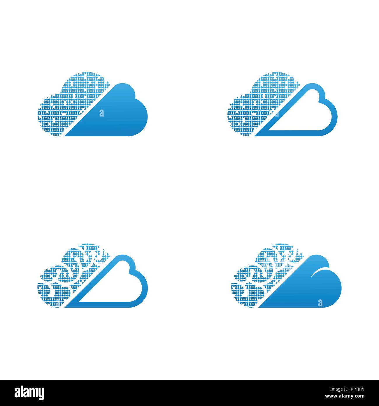 Vettore il cloud computing icon set. Immagine eps file 10 Illustrazione Vettoriale