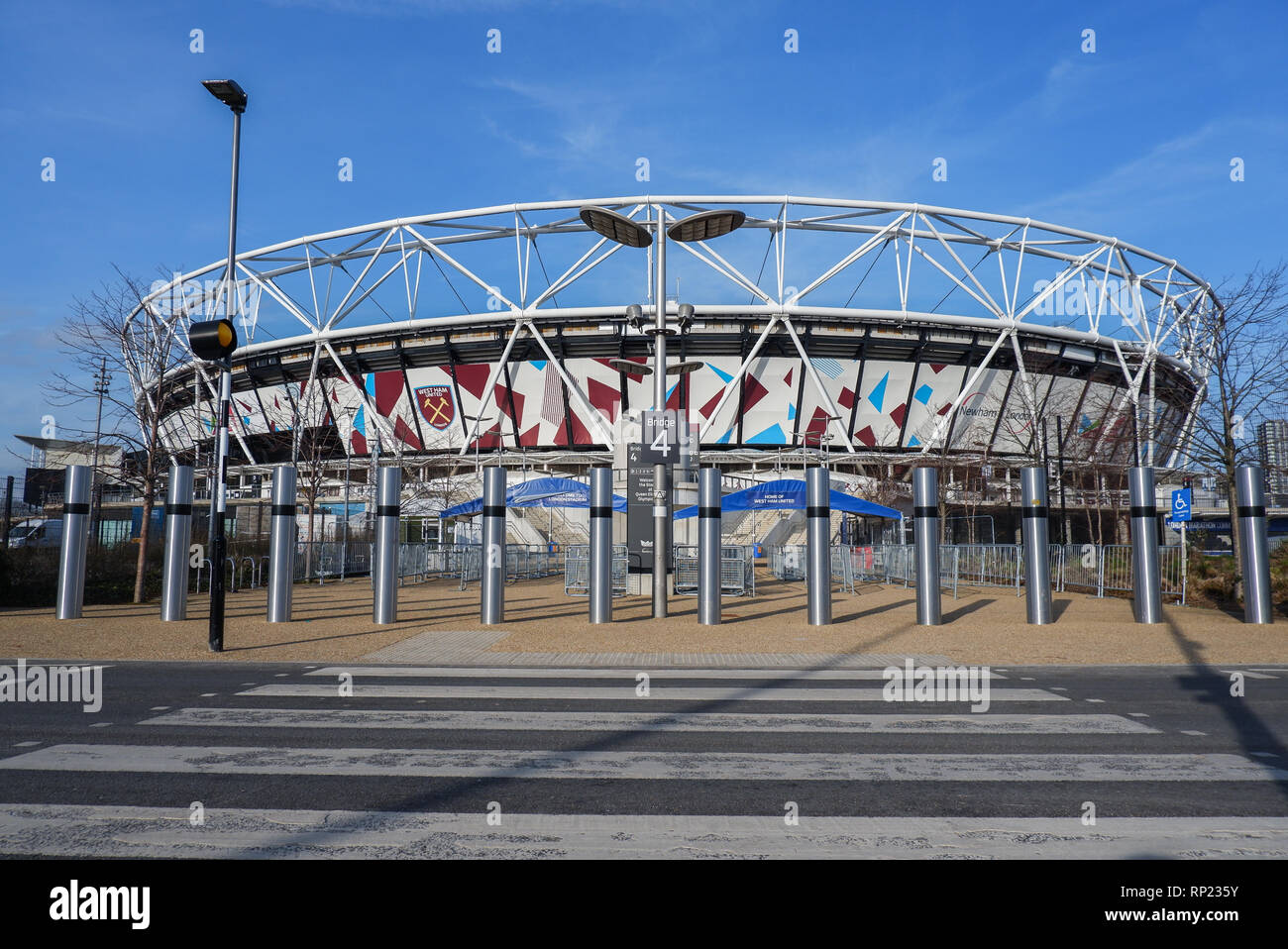 Lo stadio di Londra , West Ham United's Stadium in Queen Elizabeth Olympic Park, Londra, Gran Bretagna, Regno Unito Foto Stock