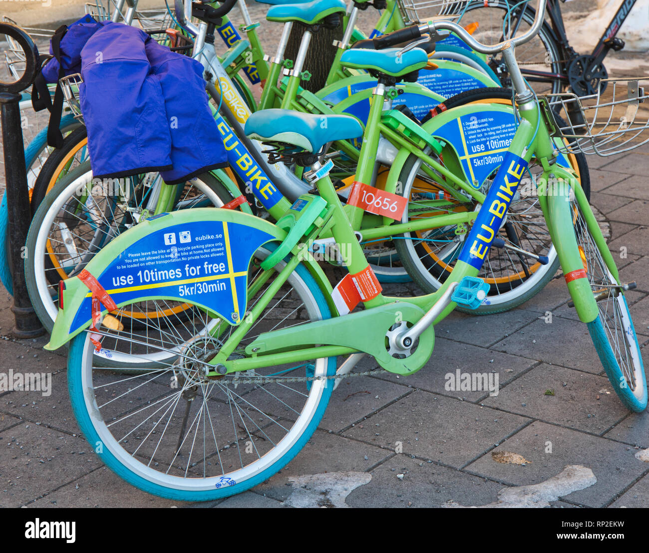 Ue BIke svedese di bike sharing app, Stoccolma, Svezia e Scandinavia Foto  stock - Alamy