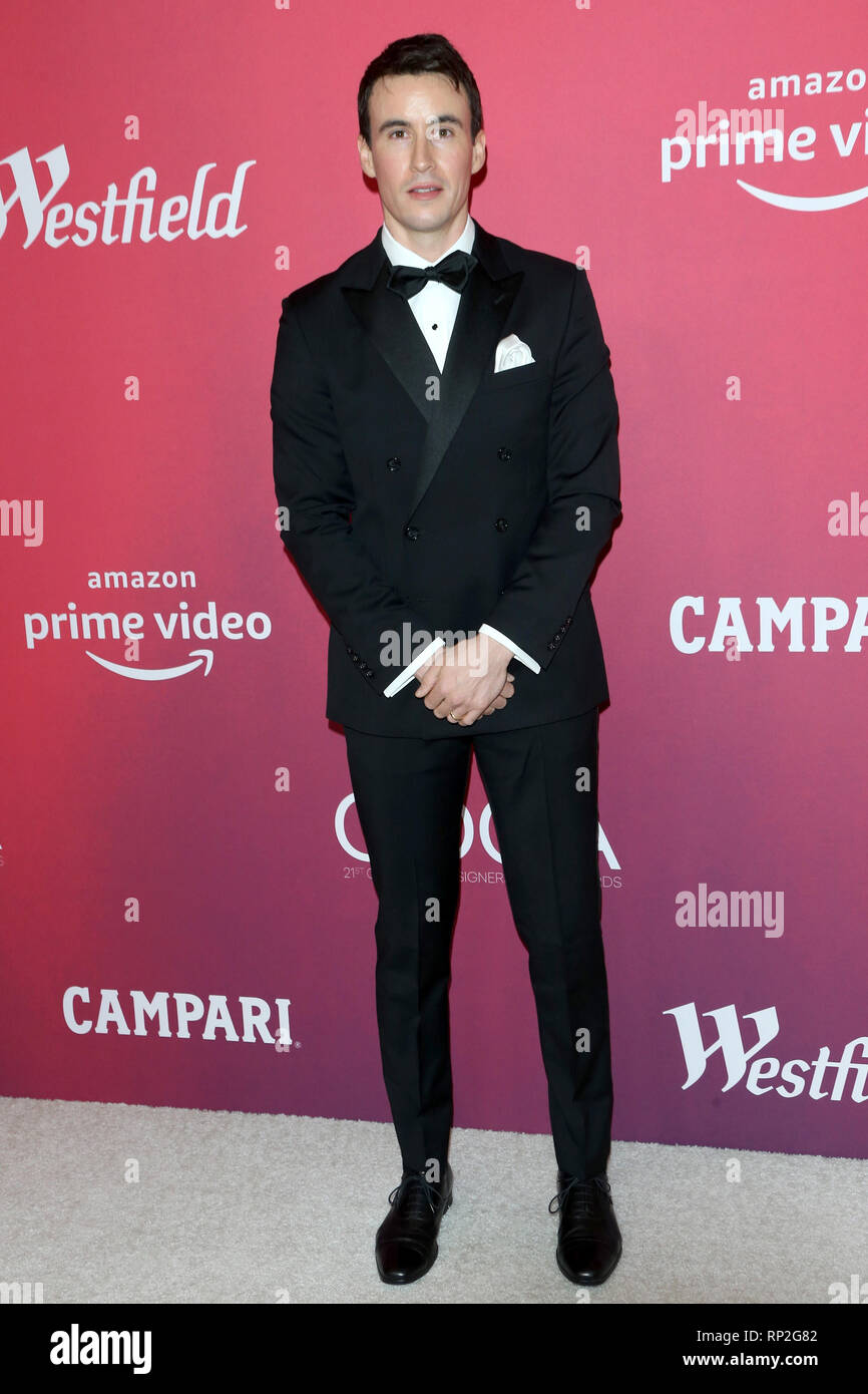 Febbraio 19, 2019 - Beverly Hills, CA, Stati Uniti d'America - LOS ANGELES - Feb 19: Huw Collins al 2019 Costumisti Guild Awards presso il Beverly Hilton Hotel il 19 febbraio 2019 a Beverly Hills, CA (credito Immagine: © Kay Blake/ZUMA filo) Foto Stock