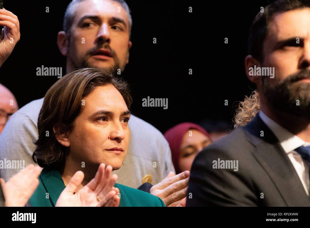 Madrid, Spagna. Xx Febbraio 2019. Ada Colau, sindaco della città di Barcellona Consiglio Cordon Premere Credito: CORDON PREMERE/Alamy Live News Foto Stock
