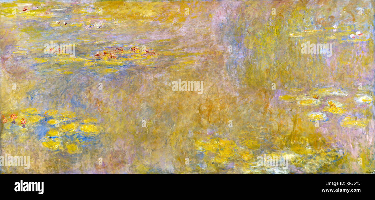 Water-Lilies, Claude Monet, dopo il 1916, la pittura Foto Stock