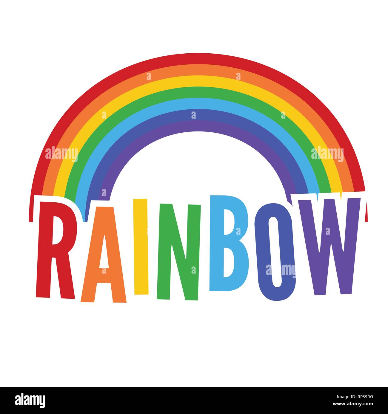 Vettore colorati simbolo arcobaleno Illustrazione Vettoriale