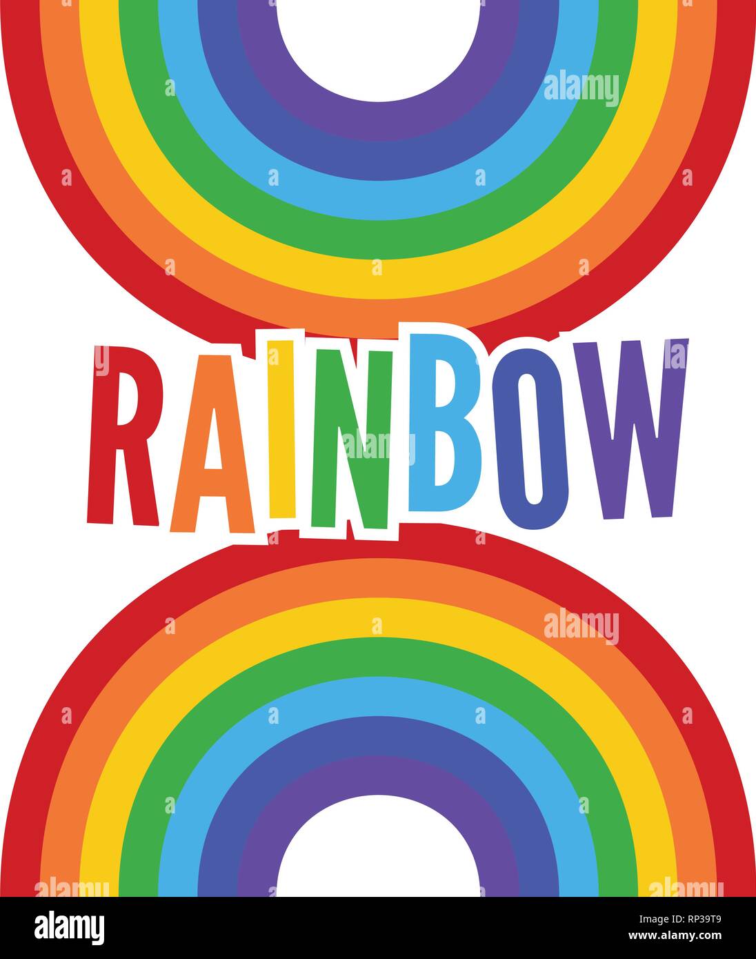 Vettore colorati simbolo arcobaleno Illustrazione Vettoriale