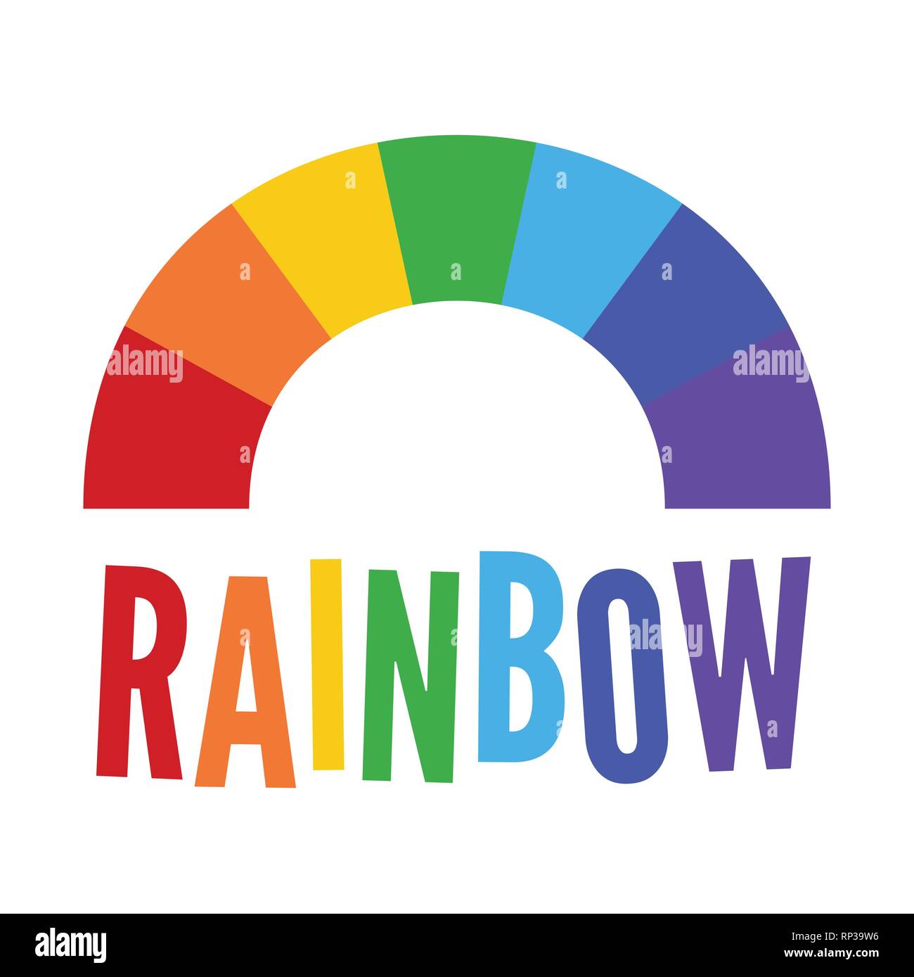 Vettore colorati arcobaleno colorato simbolo astratto per la progettazione Illustrazione Vettoriale