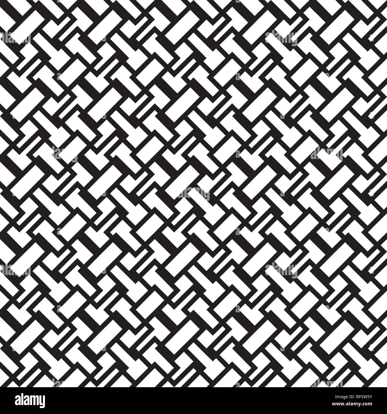 Abstact seamless pattern. A zig-zag texture di linea. Linea diagonale in bianco e nero ornamento. Illustrazione Vettoriale
