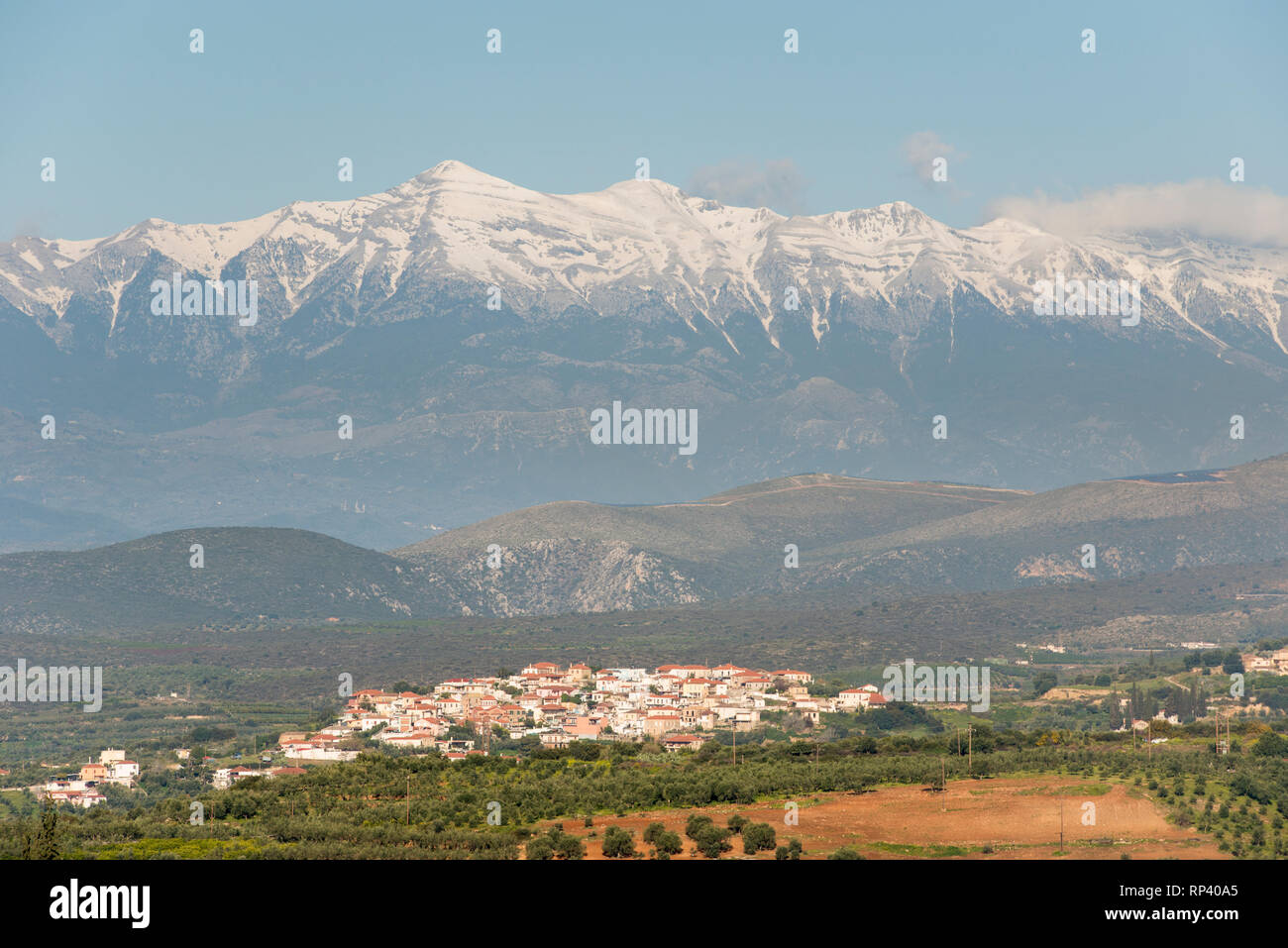 Taigetos montagne, del Peloponneso, della Grecia Foto Stock