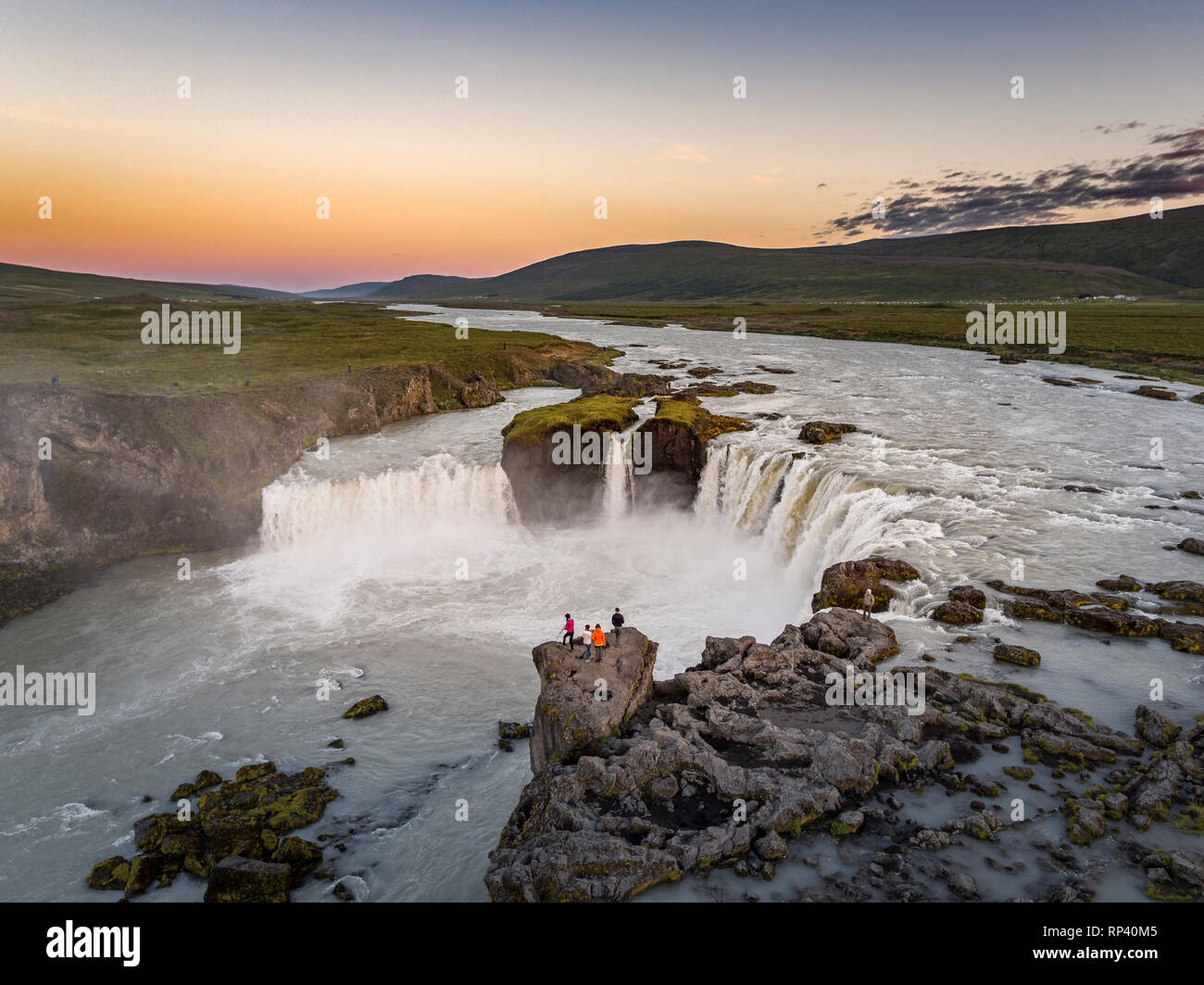 Cascate Godafoss, Islanda Foto Stock