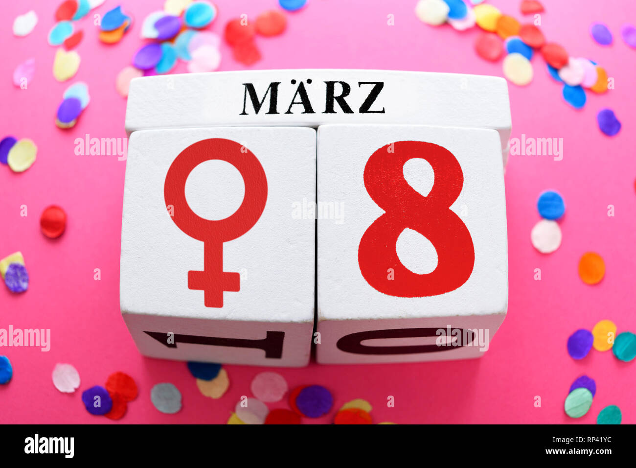 La giornata della donna dell'8 marzo, giorno festivo in Berlino, Frauentag am 8. März, gesetzlicher Feiertag a Berlino Foto Stock