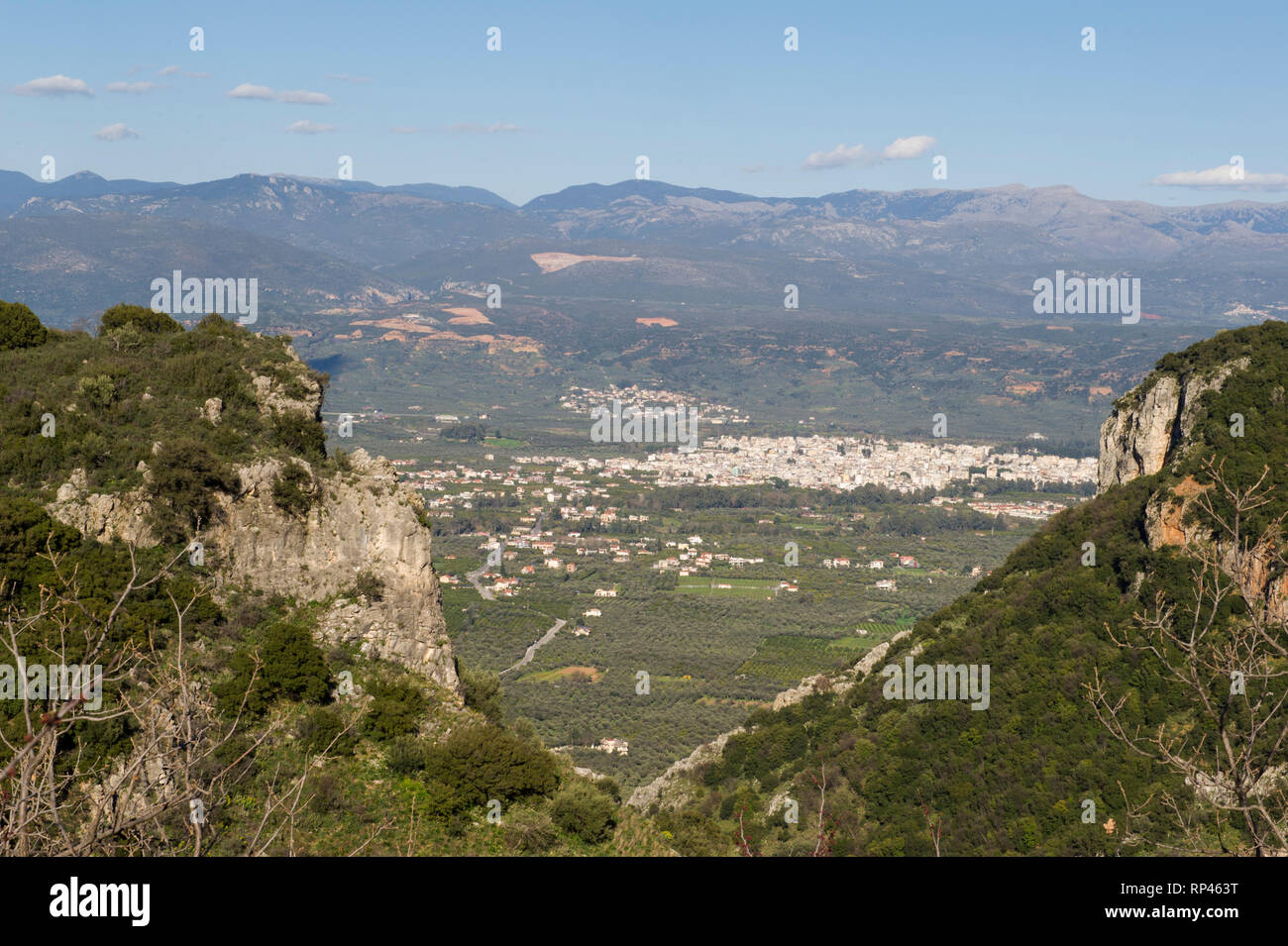 Taigetos montagne, Mistra, Grecia Foto Stock