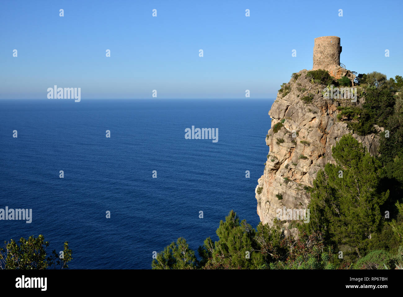 Torre del Verger, Banyalbufar, Maiorca, isole Baleari, Spagna Foto Stock