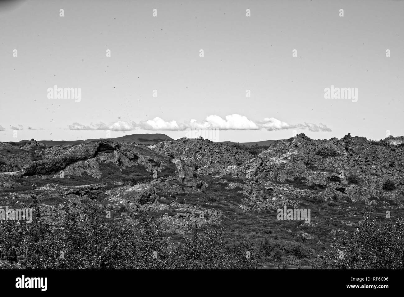 Kalfastrond scultura di lava intorno al Lago Myvatn in Islanda Foto Stock