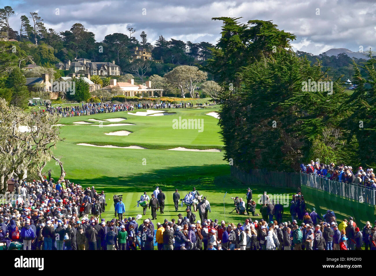 Xi Febbraio, 2019 Pebble Beach Golf Links, CA, Stati Uniti d'America 4h foro al campo di golf di Pebble Beach durante l'AT&T Pebble Beach Pro-Am - sarà il sito Foto Stock