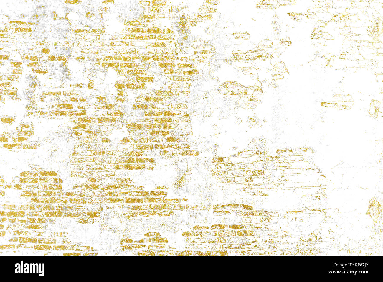Spruzzi d'oro Texture. Tratto di pennello elemento di design. Oro texture acquerello modello di crepe, graffi, patatine, Macchie Macchie di inchiostro, linee Foto Stock