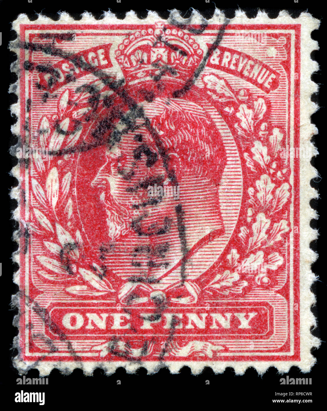 Francobollo da Regno Unito e Irlanda del Nord del re Edward VII - Serie Definitives rilasciati nel 1911 Foto Stock
