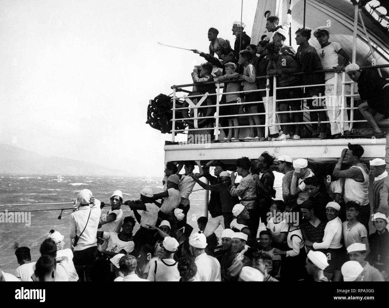 Gioventù fascista, crociera nel mare Egeo, 1927 Foto Stock