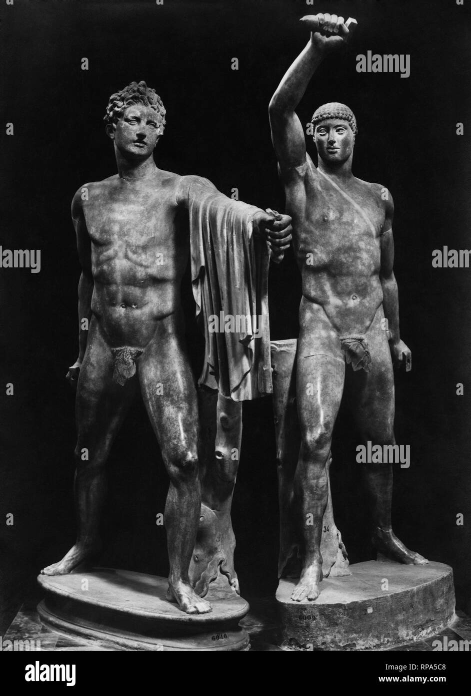 Tirannicidi Harmodius e Aristogeiton, museo archeologico nazionale di napoli Foto Stock