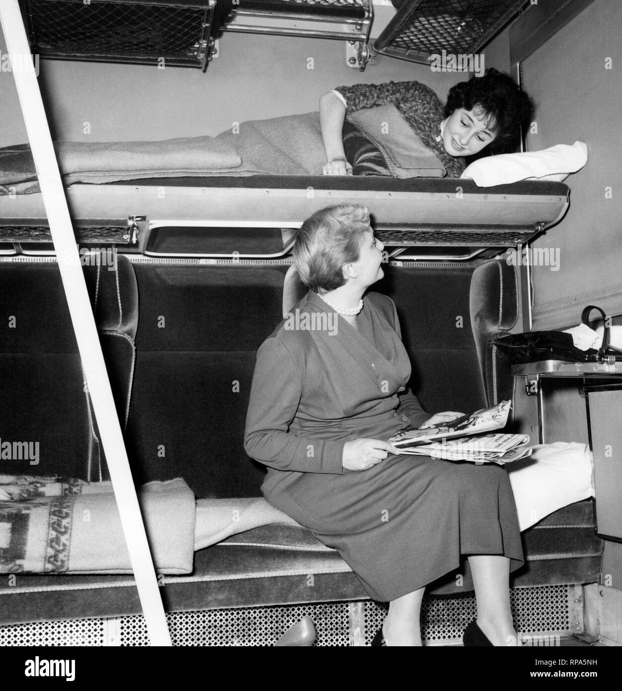 Prima classe cuccetta, 1958 Foto Stock