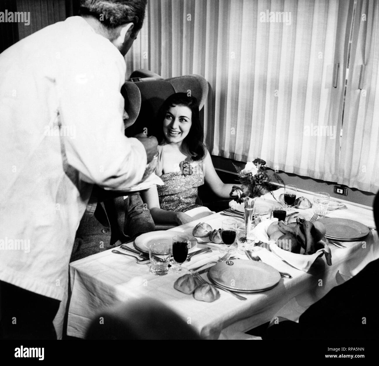 Carrozza ristorante della Trans Europe Express, 1962 Foto Stock