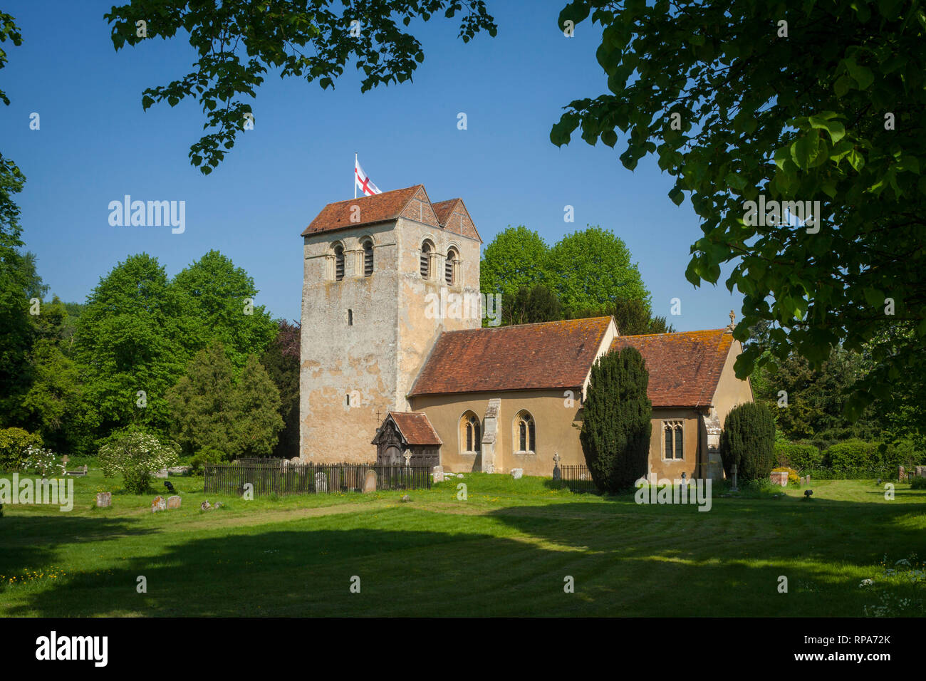 La Chiesa di San Bartolomeo nel villaggio di Fingest, Buckinghamshire. Foto Stock