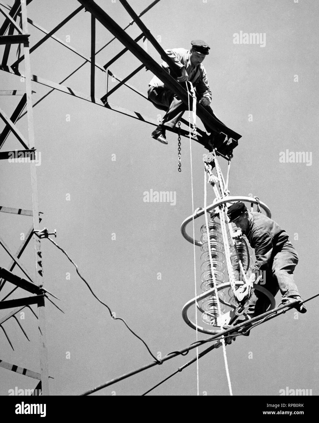 Il trasporto ferroviario, manteniance, Italia 1963 Foto Stock