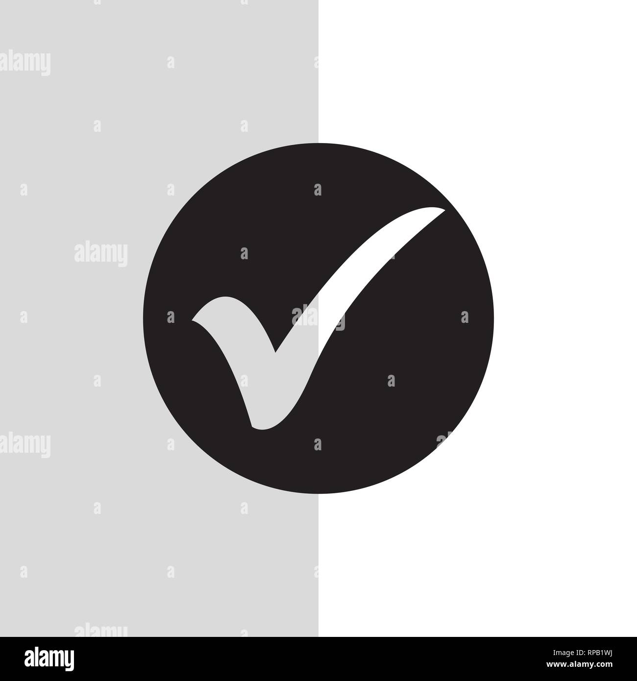 Controllare l'icona. Segno di spunta il vettore. Approvate da Symbol. . Controllare il logo Symbol illustrazione vettore grapheps 10 Illustrazione Vettoriale