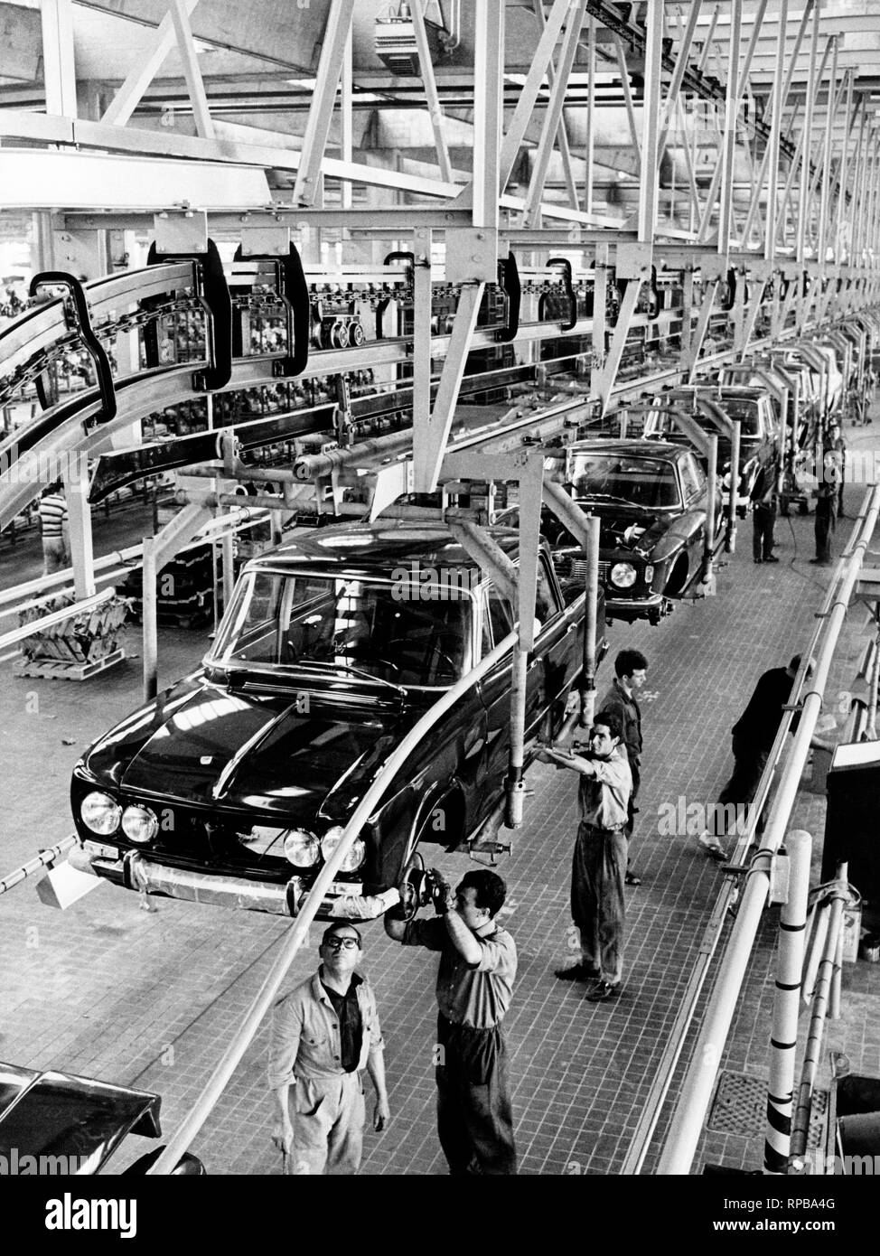 La produzione di Alfa Romeo Giulia TI, Italia 1960-70 Foto Stock