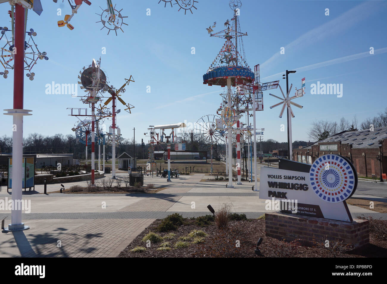 Wilson, North Carolina, Stati Uniti d'America - 26 Gennaio 2019: Vollis Simpson Whirligig Park Foto Stock