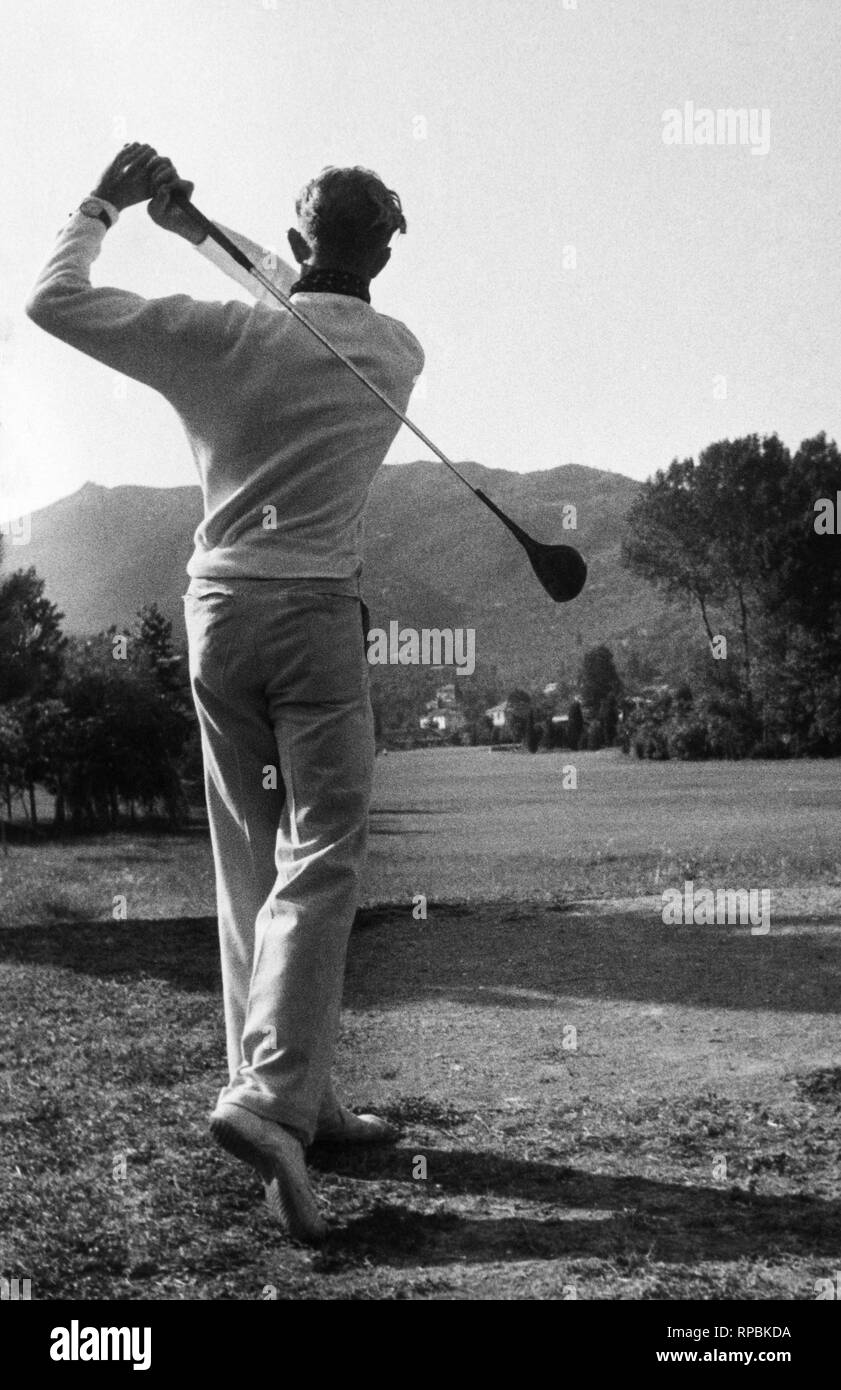 Il golfer, Rapallo, Liguria, Italia, 1955 Foto Stock