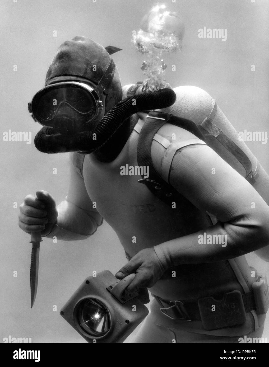 Scuba Diver, key west, 1962 Foto Stock