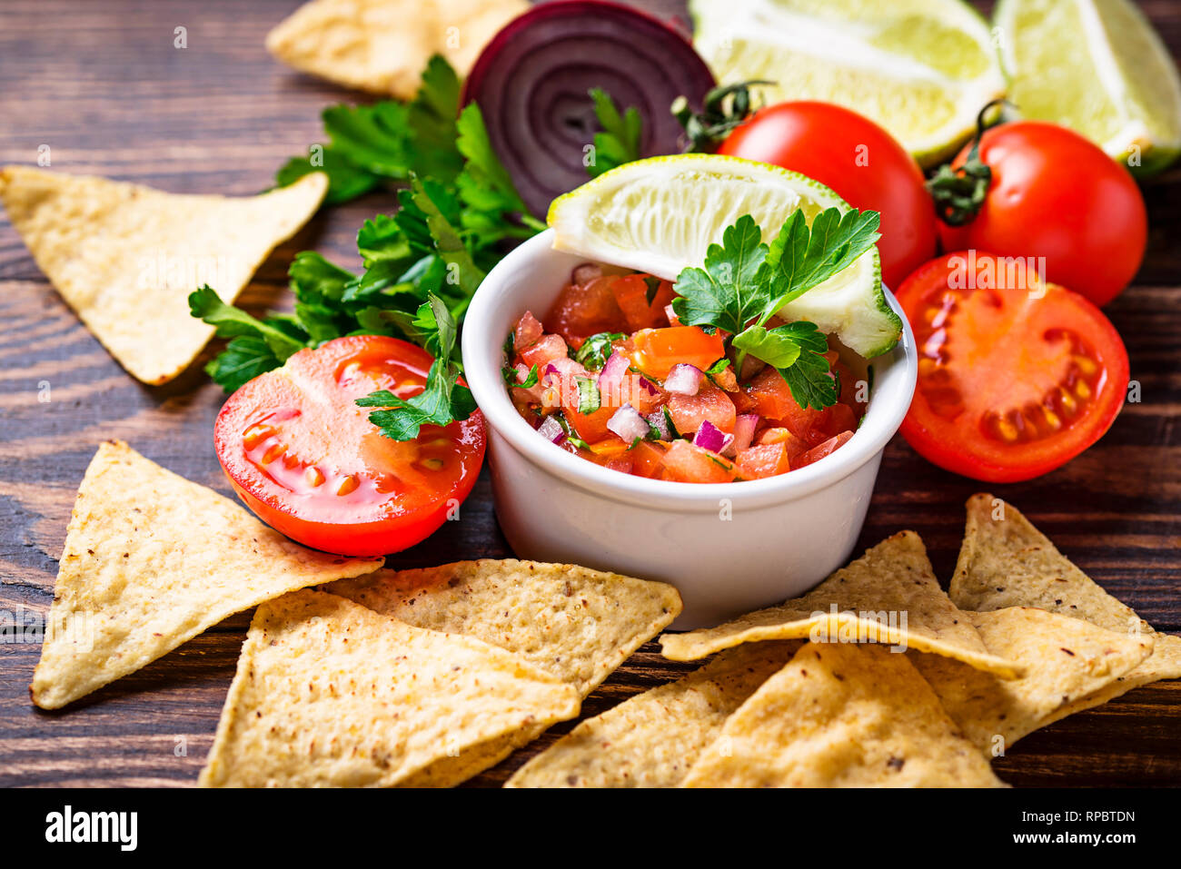Tradizionale messicana di salsa di pomodoro salsa Foto Stock