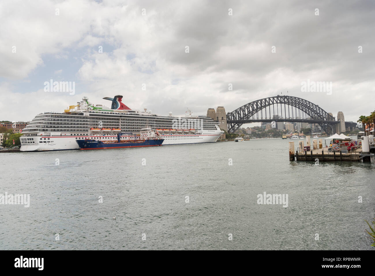 Il carnevale spirito nave da crociera la valletta Malta ormeggiata nel porto di Sydney Australia Foto Stock