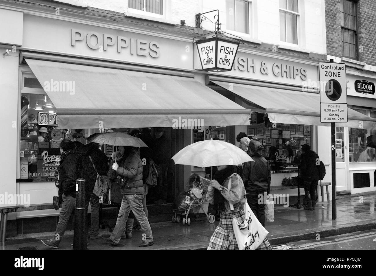 Pesce e Chip Shop East End di Londra Foto Stock