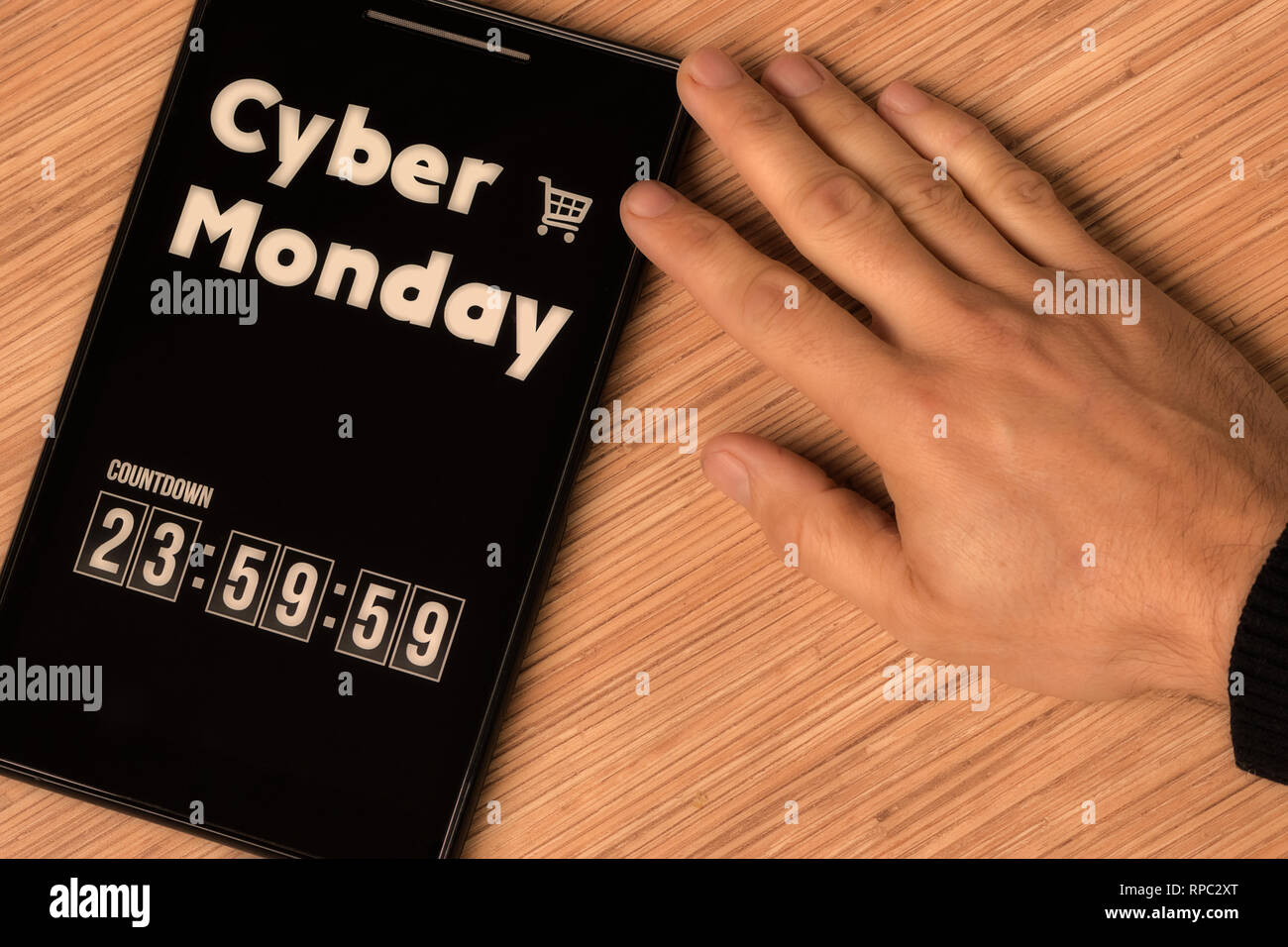 Cyber lunedì conto alla rovescia Foto Stock