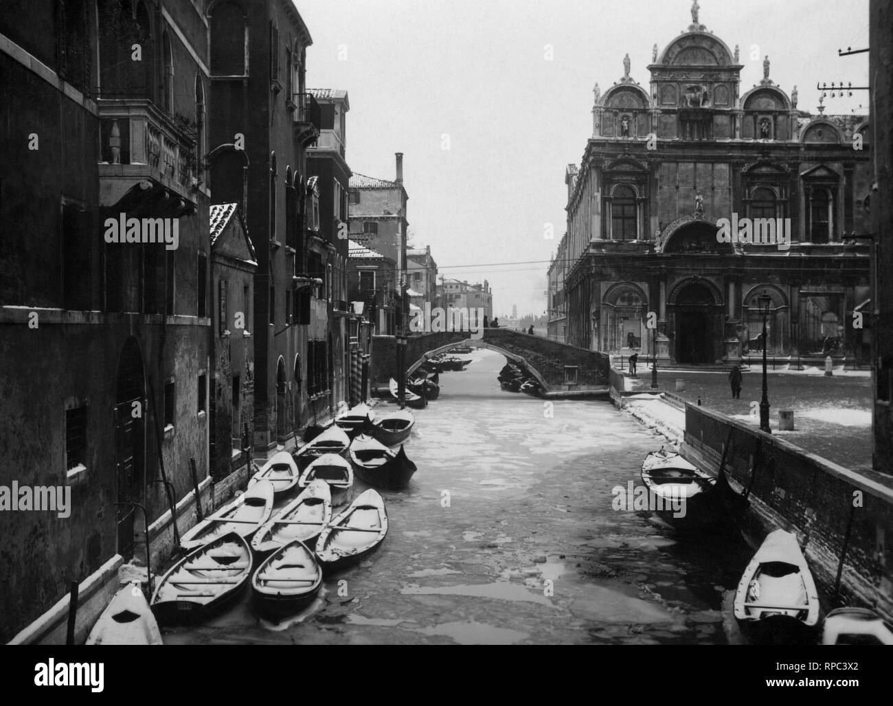Rio dei medicanti, Ospedale di SS. Giovanni e Paolo, Venezia, veneto, Italia 1928 1929 Foto Stock